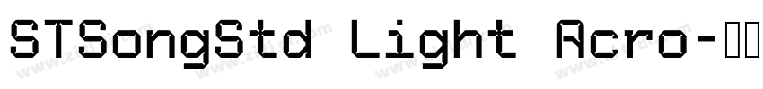 STSongStd Light Acro字体转换
